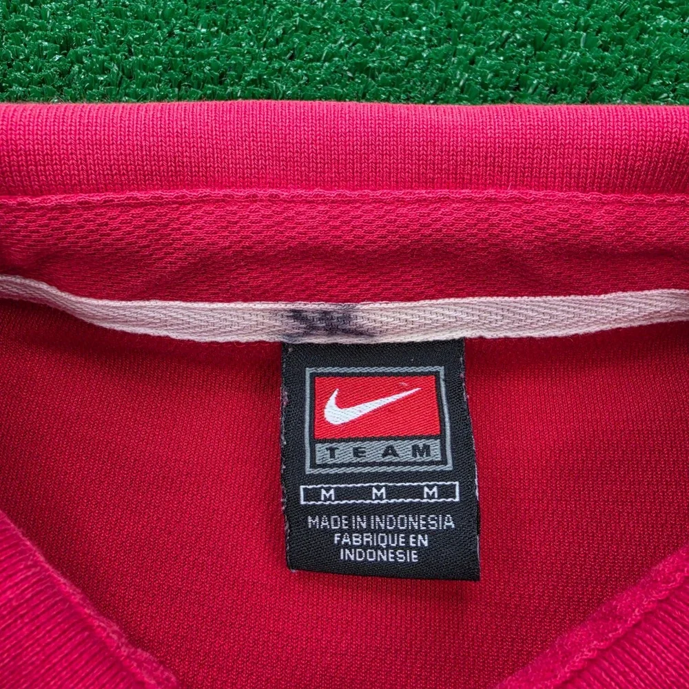 Vintage Y2K Wisconsin Badgers Nike Team Embroidered Polo Shirt Mens Medium Red